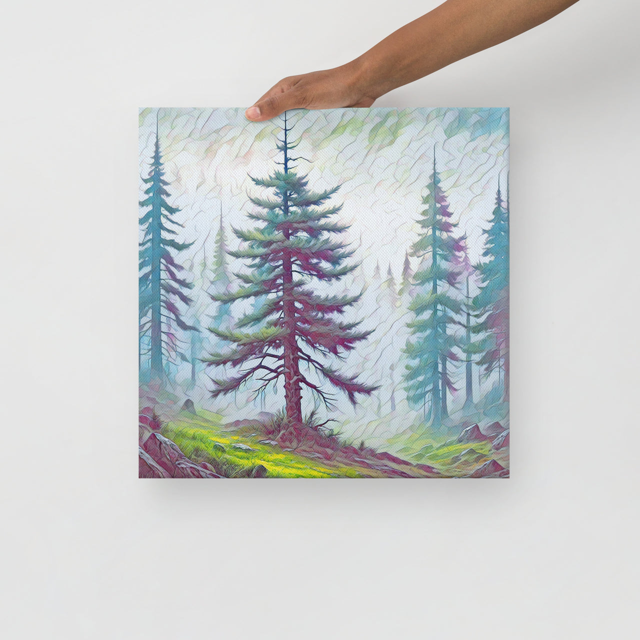 into the Oregon Woods - Digital Art -Thin canvas