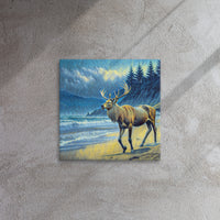 Thumbnail for Elk on the Beach - Oregon - Digital Art -Thin canvas