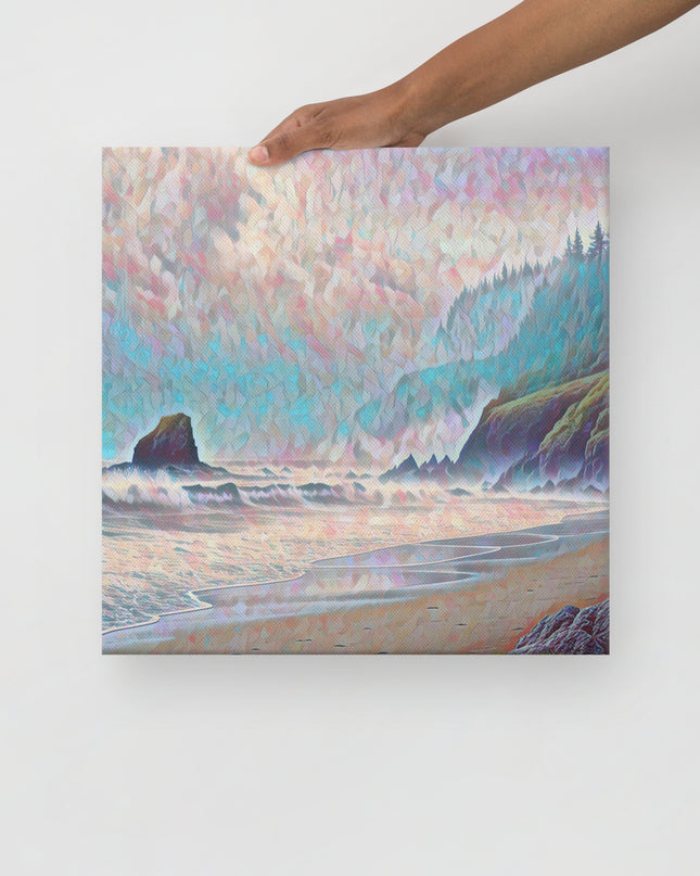 Oregon Beach - Digital Art -Thin canvas