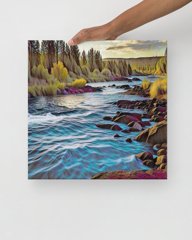 Oregon River - Digital Art - Thin canvas