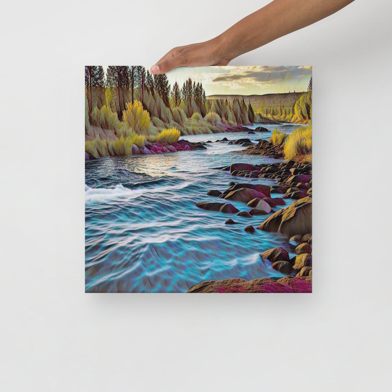 Oregon River - Digital Art - Thin canvas