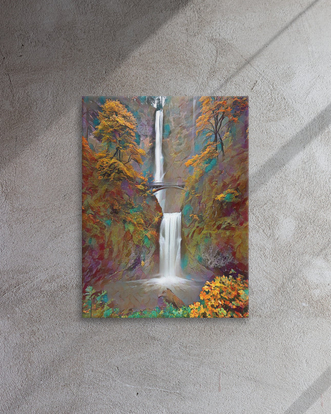 Multnomah Falls - Digital Art - Thin canvas
