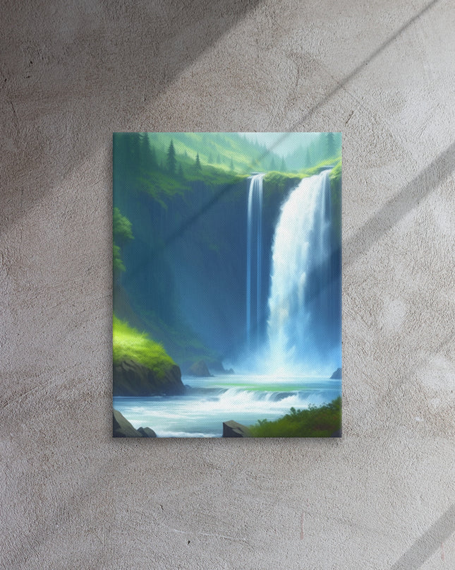 Beautiful Oregon Waterfalls - Digital Art -Thin canvas