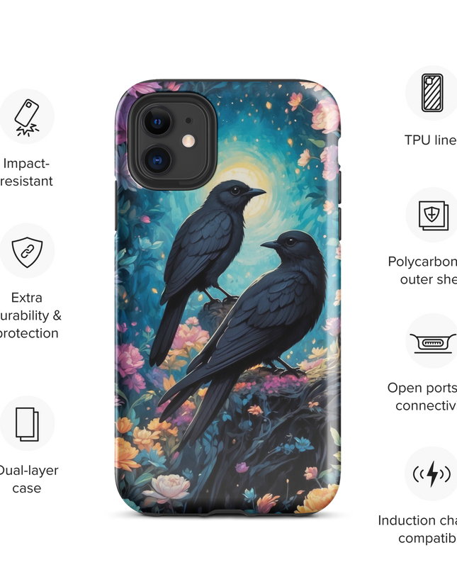 Black Birds - Tough Case for iPhone®