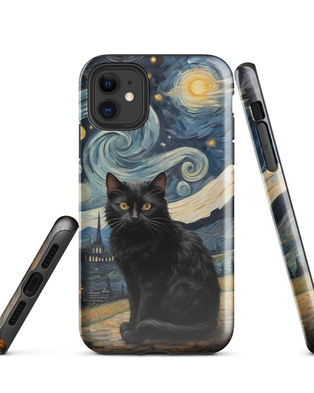 Starry Black Cat Night - Tough Case for iPhone®