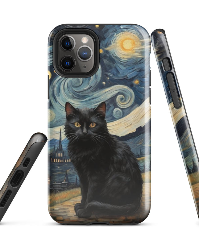 Starry Black Cat Night - Tough Case for iPhone®