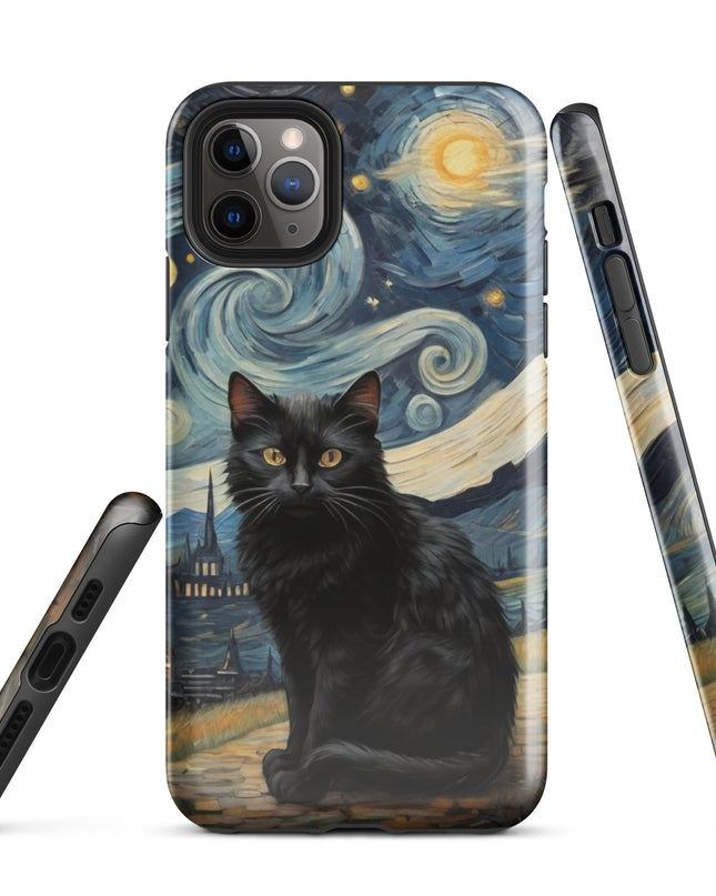 Starry Black Cat Night - Tough Case for iPhone®