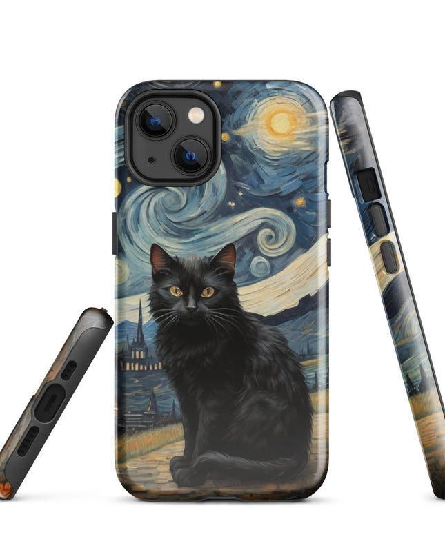 Starry Black Cat Night - Tough Case for iPhone®
