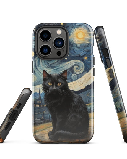 Starry Black Cat Night - Tough Case for iPhone®