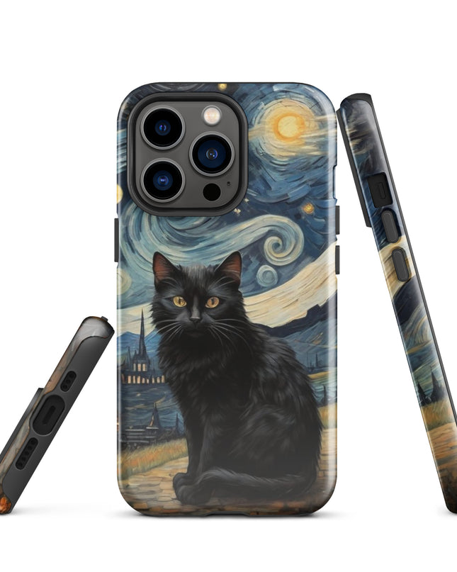 Starry Black Cat Night - Tough Case for iPhone®