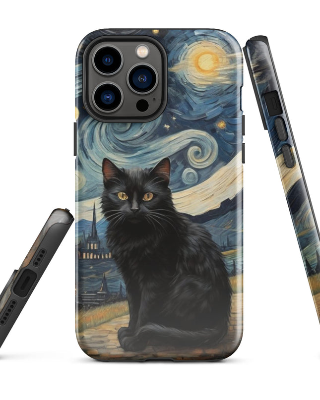 Starry Black Cat Night - Tough Case for iPhone®