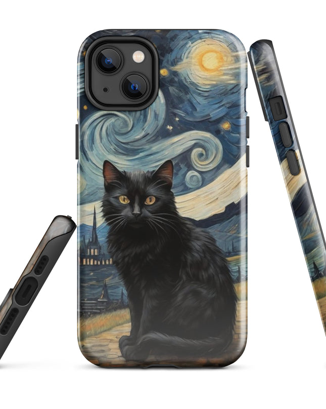 Starry Black Cat Night - Tough Case for iPhone®