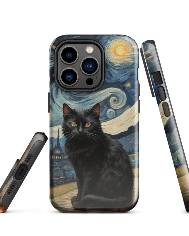 Starry Black Cat Night - Tough Case for iPhone®