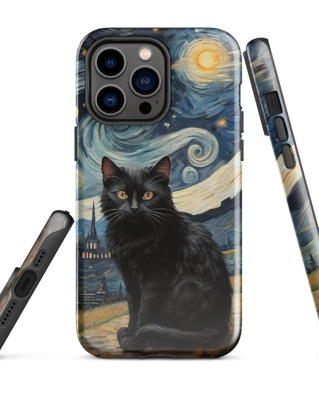 Starry Black Cat Night - Tough Case for iPhone®