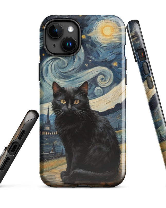 Starry Black Cat Night - Tough Case for iPhone®