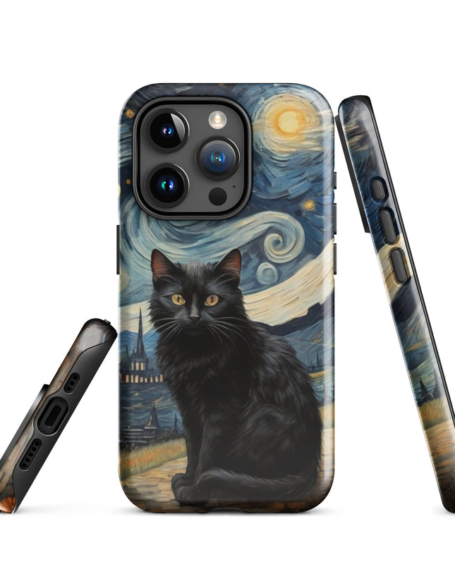 Starry Black Cat Night - Tough Case for iPhone®