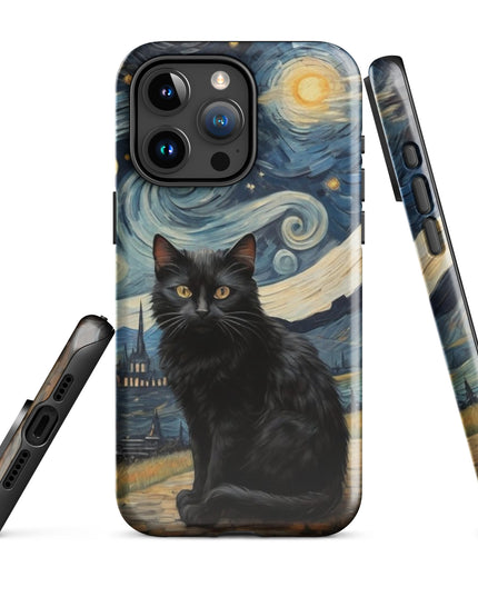 Starry Black Cat Night - Tough Case for iPhone®