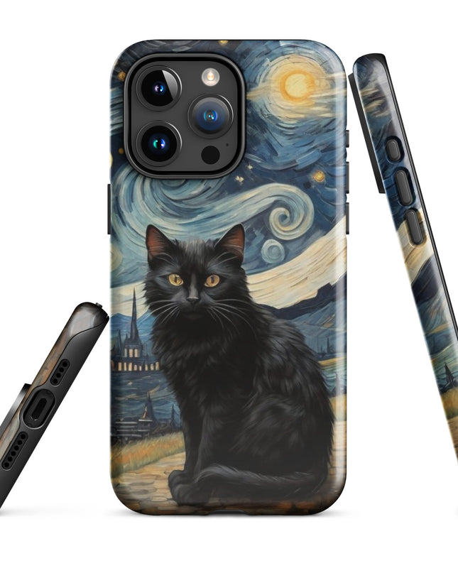 Starry Black Cat Night - Tough Case for iPhone®