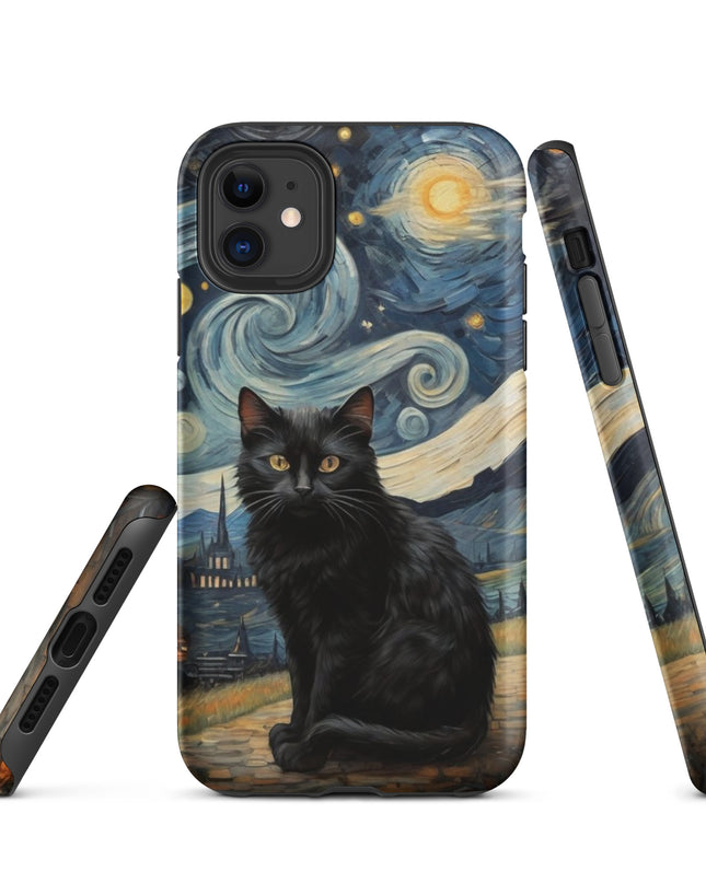 Starry Black Cat Night - Tough Case for iPhone®