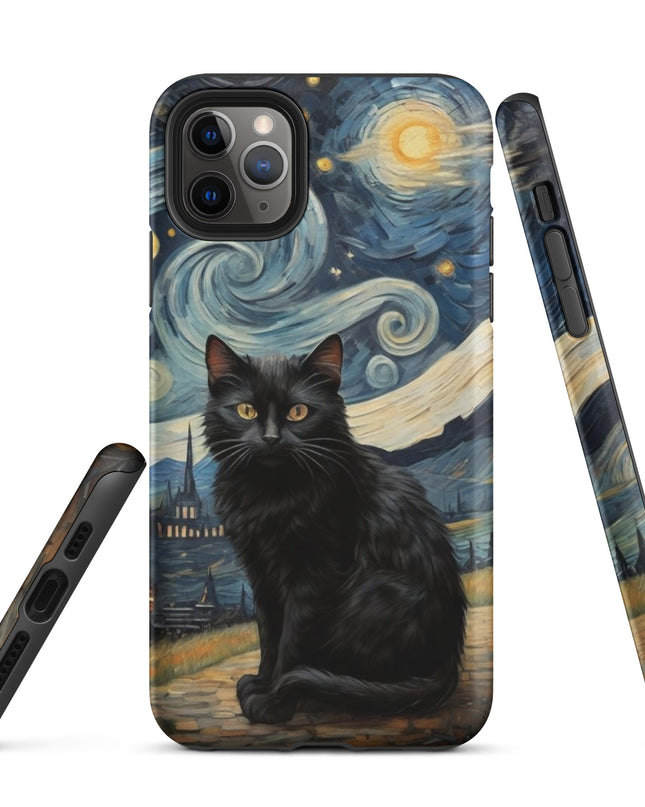Starry Black Cat Night - Tough Case for iPhone®