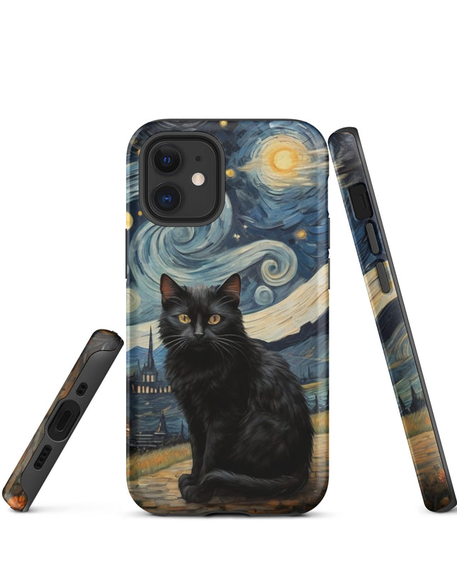 Starry Black Cat Night - Tough Case for iPhone®