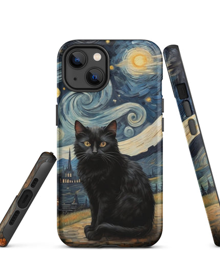 Starry Black Cat Night - Tough Case for iPhone®