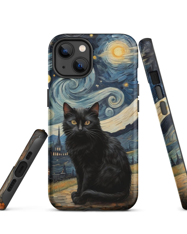 Starry Black Cat Night - Tough Case for iPhone®