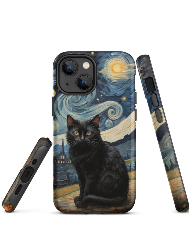 Starry Black Cat Night - Tough Case for iPhone®