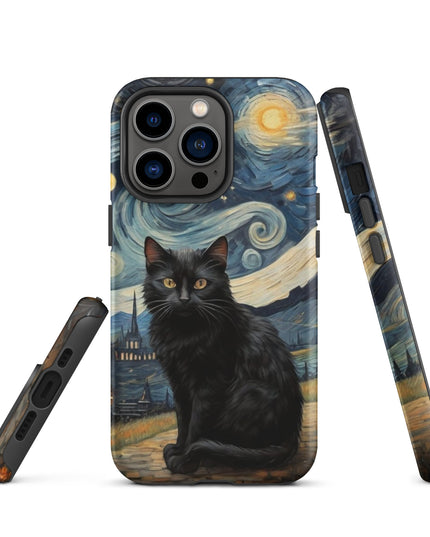 Starry Black Cat Night - Tough Case for iPhone®