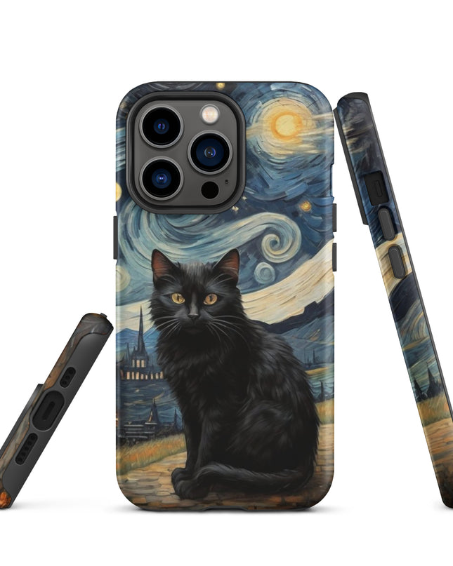Starry Black Cat Night - Tough Case for iPhone®