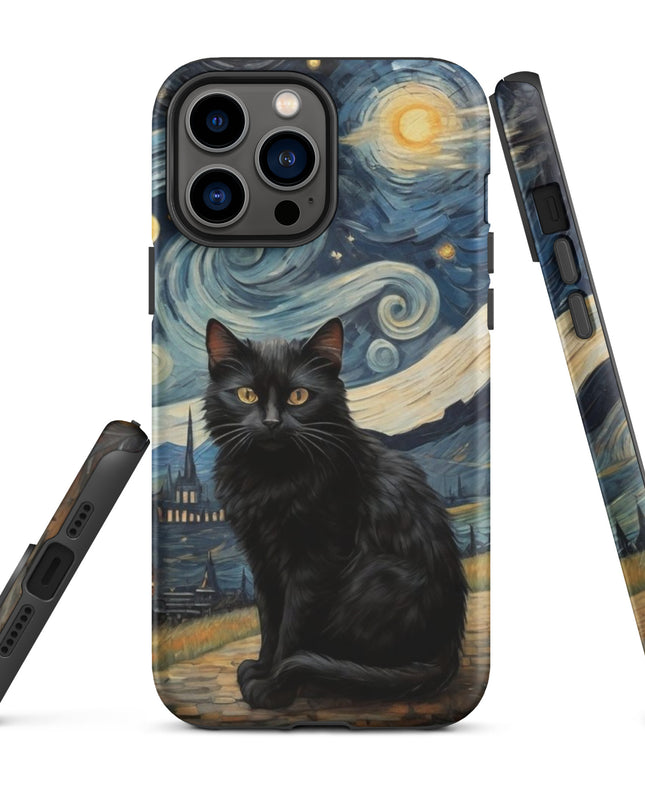 Starry Black Cat Night - Tough Case for iPhone®