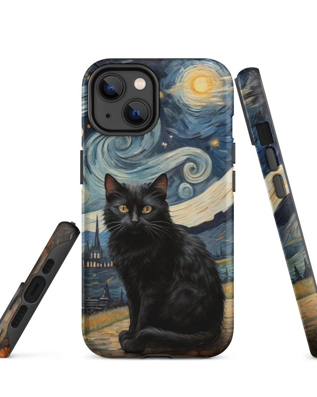 Starry Black Cat Night - Tough Case for iPhone®