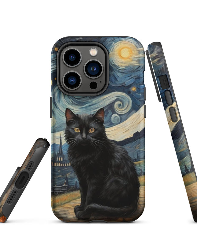 Starry Black Cat Night - Tough Case for iPhone®