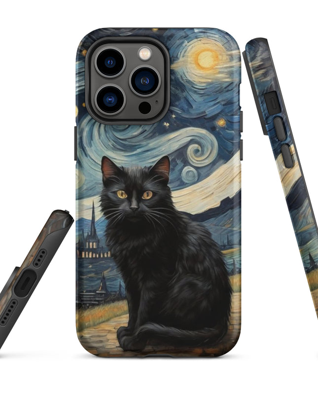 Starry Black Cat Night - Tough Case for iPhone®