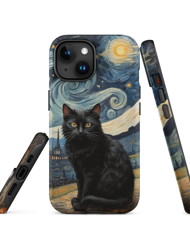 Starry Black Cat Night - Tough Case for iPhone®