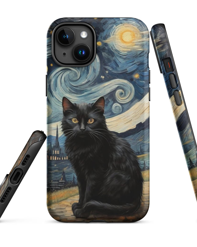 Starry Black Cat Night - Tough Case for iPhone®
