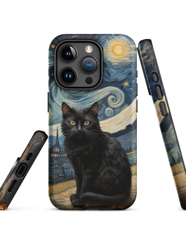 Starry Black Cat Night - Tough Case for iPhone®