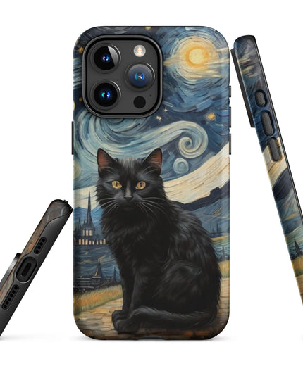 Starry Black Cat Night - Tough Case for iPhone®