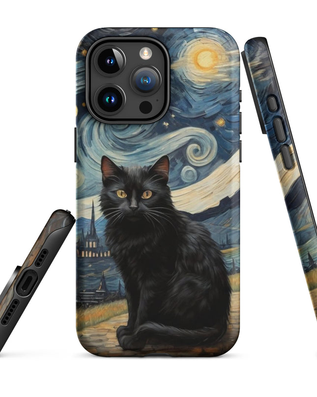 Starry Black Cat Night - Tough Case for iPhone®