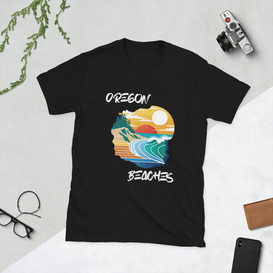 Oregon Beaches - Short-Sleeve Unisex T-Shirt
