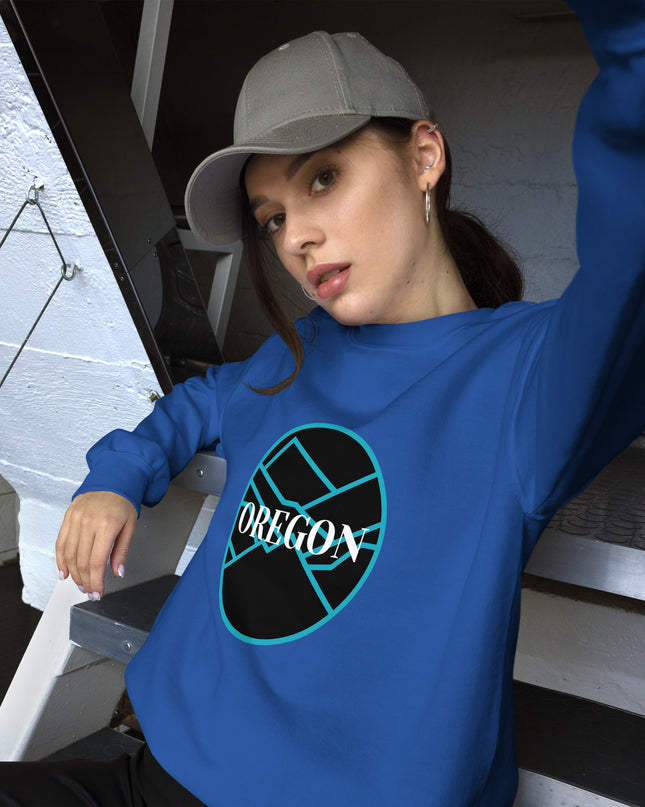 Oregon - Blue/Black - Unisex Sweatshirt