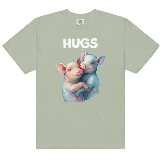 HUGS - PIGS - Comfort Colors - Unisex garment-dyed heavyweight t-shirt