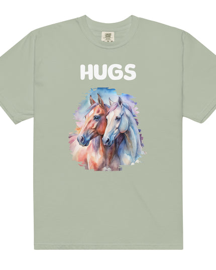 HUGS -HORSES - Comfort Colors - Unisex garment-dyed heavyweight t-shirt