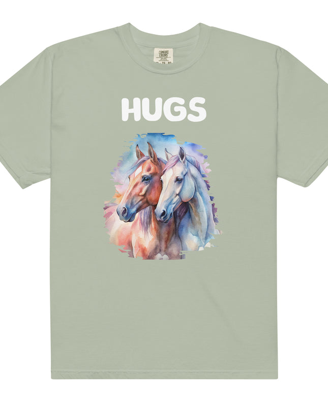 HUGS -HORSES - Comfort Colors - Unisex garment-dyed heavyweight t-shirt