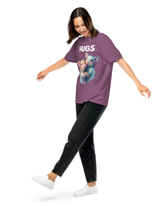 HUGS - PIGS - Comfort Colors - Unisex garment-dyed heavyweight t-shirt