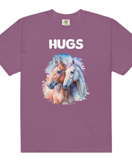 HUGS -HORSES - Comfort Colors - Unisex garment-dyed heavyweight t-shirt