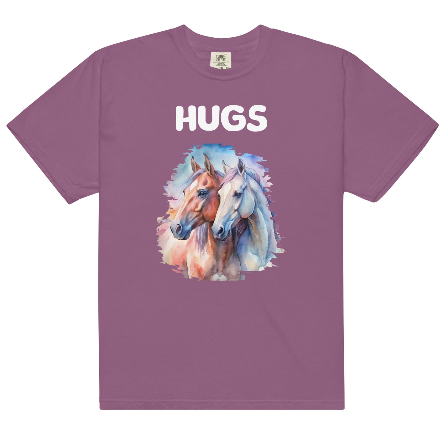 HUGS -HORSES - Comfort Colors - Unisex garment-dyed heavyweight t-shirt