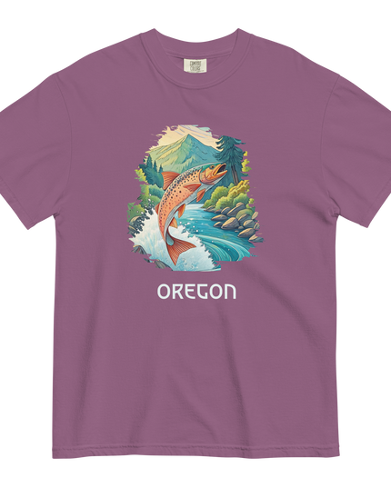 OREGON FISHING - COMFORT COLORS - Unisex garment-dyed heavyweight t-shirt