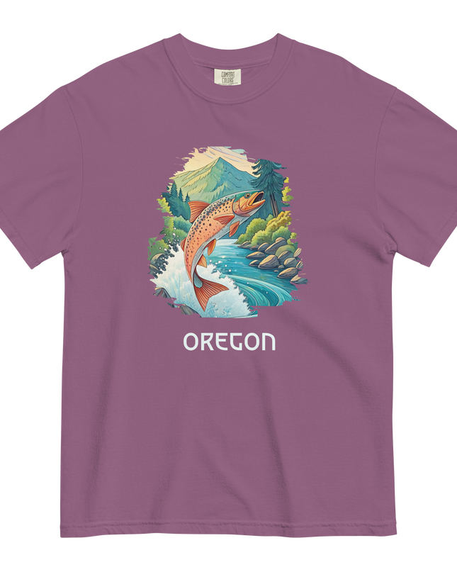 OREGON FISHING - COMFORT COLORS - Unisex garment-dyed heavyweight t-shirt