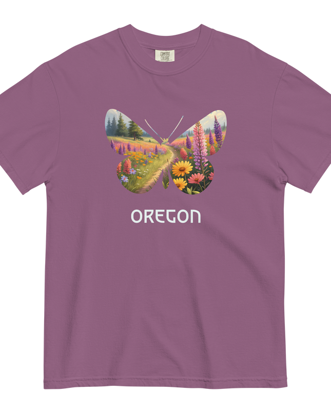 OREGON WILD FLOWERS - COMFORT COLORS - Unisex garment-dyed heavyweight t-shirt